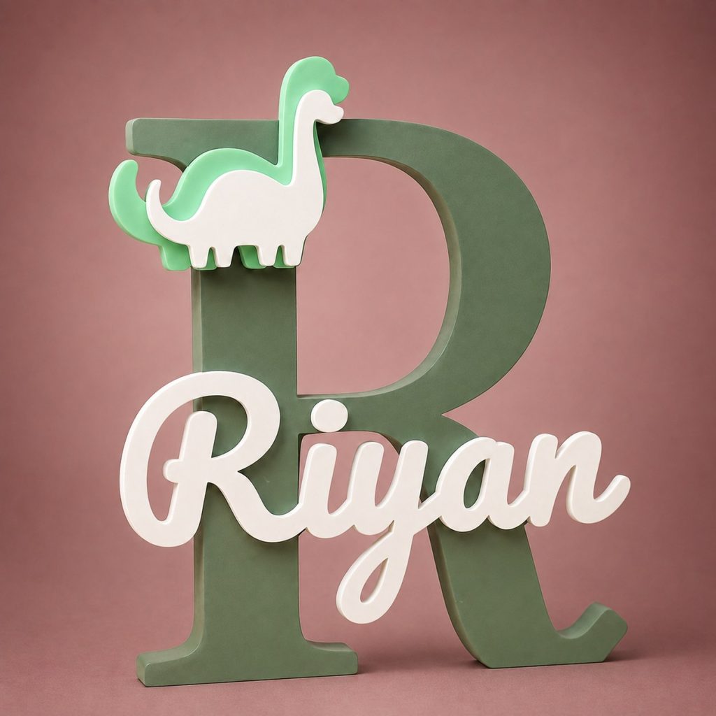 Personalized 3D Name Sign with Initial